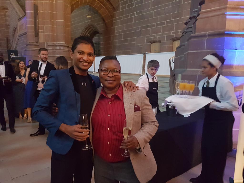 Our founder @rock4_ronnie and @Allequal1 at the prestigious @ndawards night! Wish @AfricanRainbow1 luck 4 #NDA17 community org. 4 #LGBT