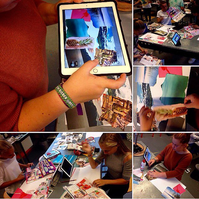 T3A @UrsulaHorn  legt hun creatieve proces vast m.b.v. de #iPad. Van schets tot eindwerk in 1 minuut.
