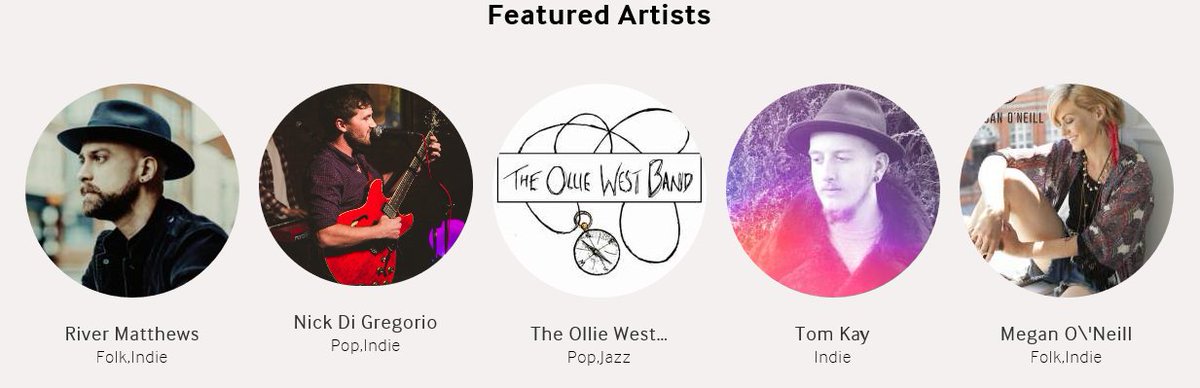 harrietjw's tweet photo. Today's featured artists: @olliewest97, @rivermatthews, @tomkaymusic, @meganoneill, @nickydimusic #SSDiscover https://t.co/COyMojaqBW