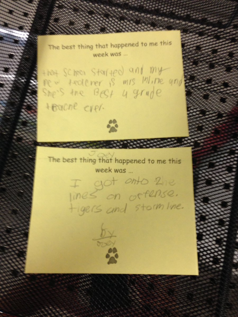 maureenklein's tweet photo. Ending our week talking about the best thing that happened to us! Thank you @samsanders for the inspiration! https://t.co/cNec6LJZtJ