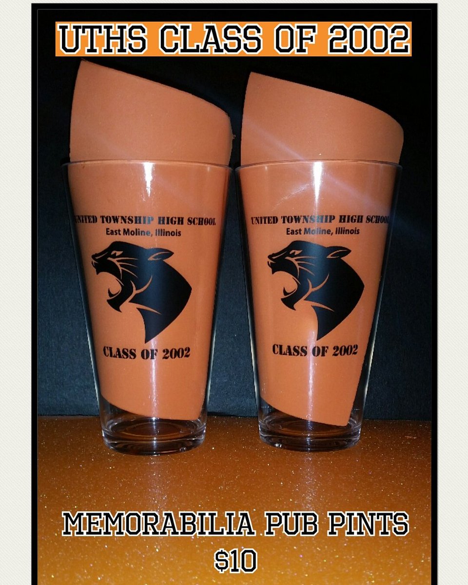 uths2002's tweet image. UTHS Class of 2002 Memorabilia Pub Pints- 10$