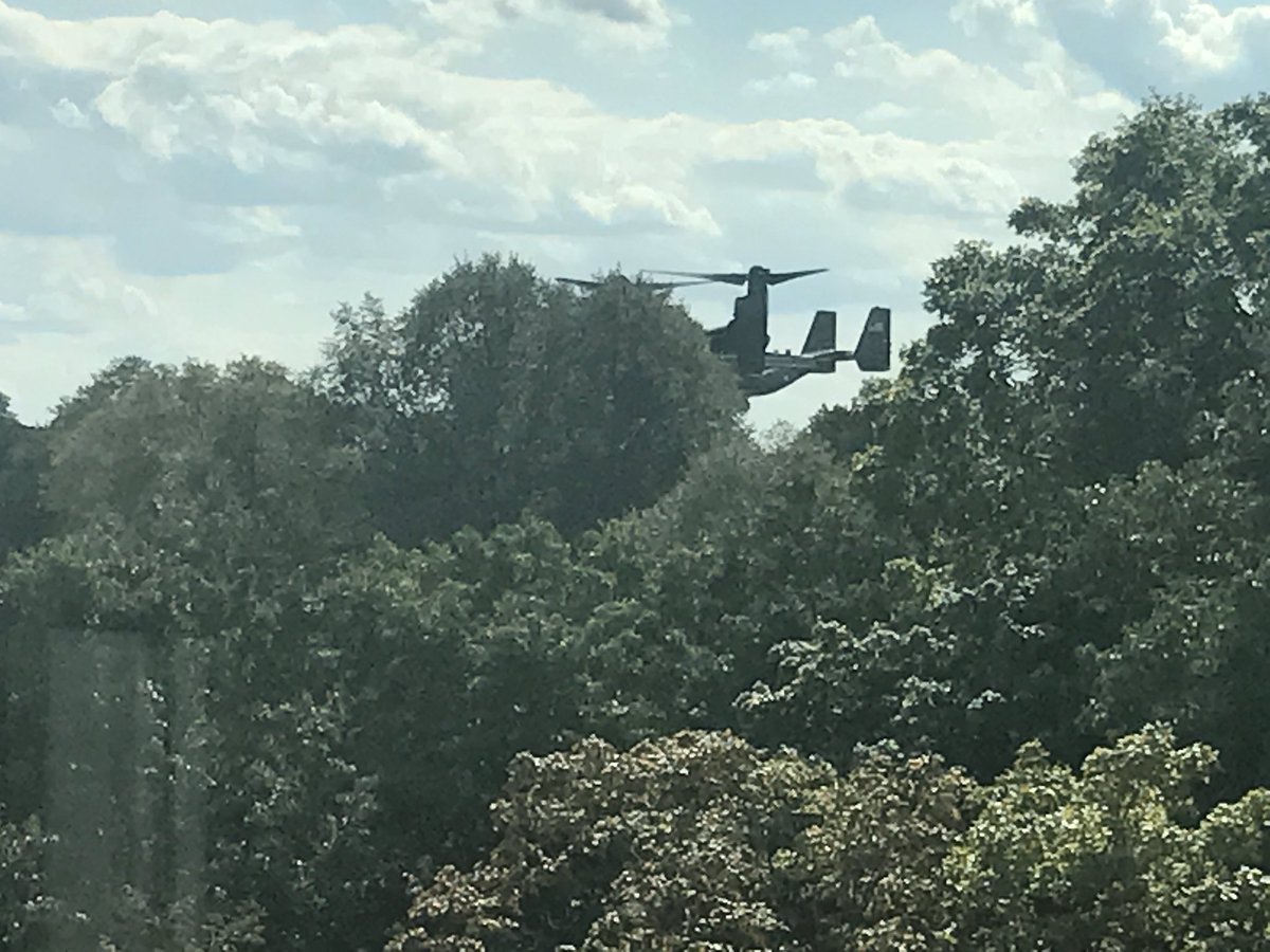 Another day at the office - when two V-22 Osprey land outside your window @MD5NET #fortmcnair