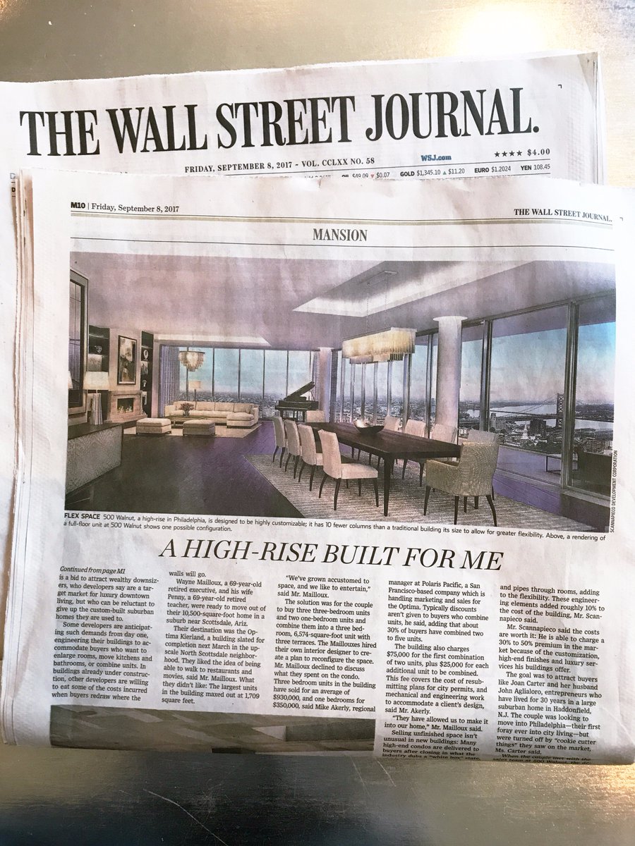 NicoleCashman's tweet photo. .@CashmanAssoc client 500 Walnut graces the pages of today’s @WSJ in a mansion special story on ultra-luxury customization. #500walnut https://t.co/TwoFmbL8KW