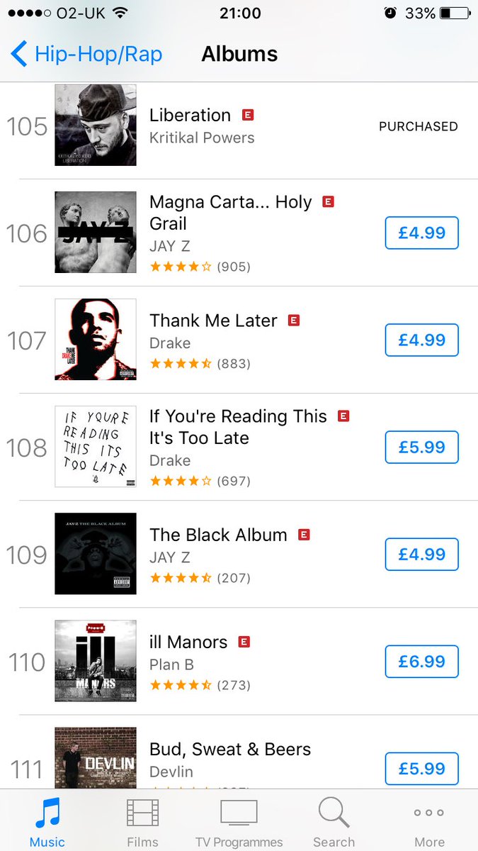 KOTB_UK's tweet image. 105 in top 200 albums #iTunes #charts @huwstephens @DJTarget @CharlieSloth #independent