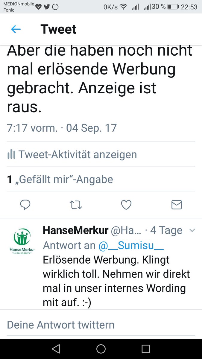 <a href="/HanseMerkurNews/">HanseMerkur</a> Hatte ich bereits schon vor ein paar Tagen erwähnt. Ich hoffe doch wirklich, dass ihr es in euer internes Wording mit aufnehmt. #SchleFaZ