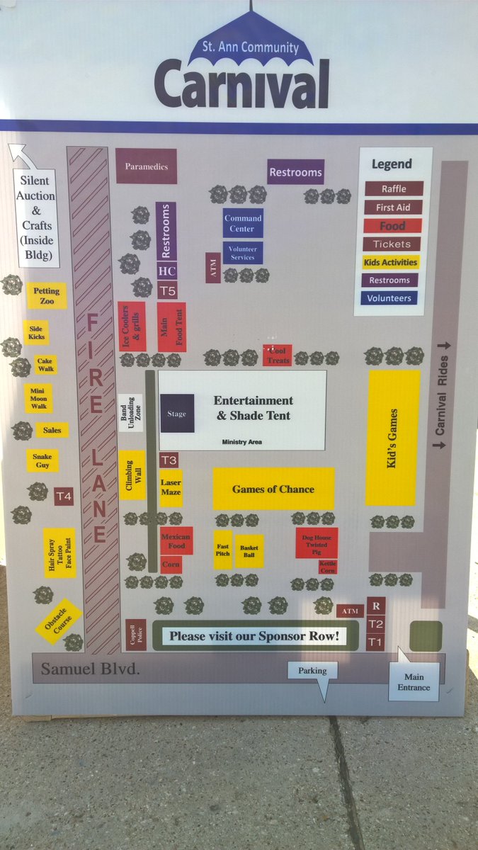 StAnnCatholic's tweet photo. Entertainment and map for the Carnival. https://t.co/I7I71g5cFX