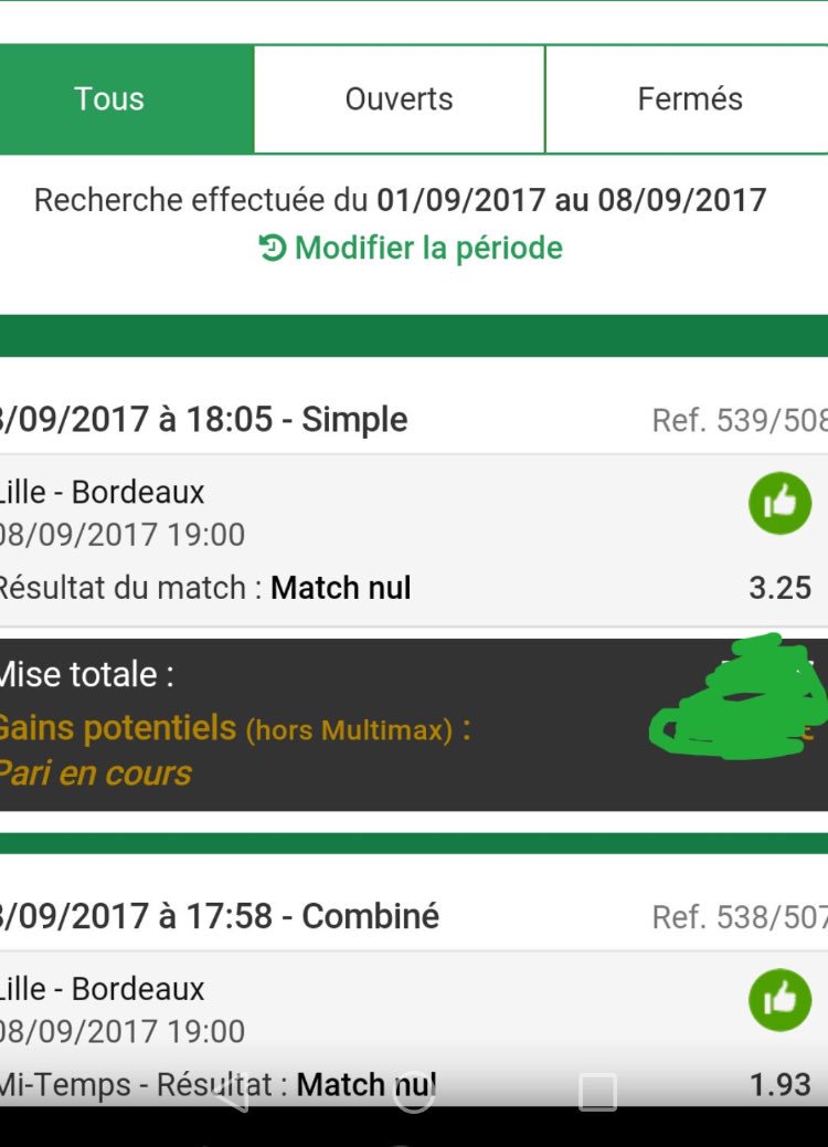 Pronosstan's tweet image. On Encaisse dans le VIP 

⚽️🇫🇷 Lille Bordeaux 

Nul MT @ 1.90 🔥✅
Nul @ 3.25 ✅

#Teamparieur