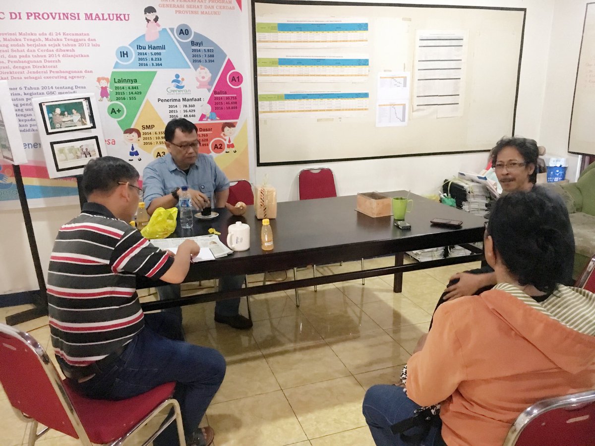 gsc_maluku's tweet photo. Kunjungan TL GSC Pak @harnowibi sekaligus koordinasi dg Korprov,SPTR GSC &amp; juga FK Kec.Salahutu diKantor KMP Maluku @kmngenerasi 
@thewee70 https://t.co/wkGKIIygoQ