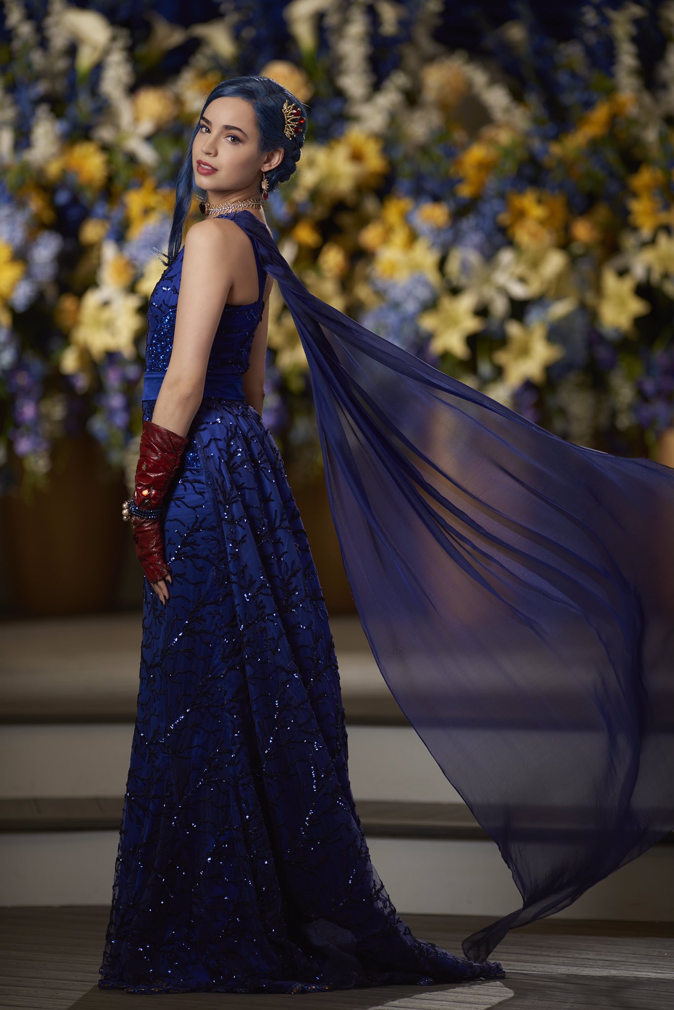 Descendants on X: Evie's cotillion gown is like what I would dream to  wear on the red carpet. It is spectacular. - @SofiaCarson #Descendants2  https://t.co/y9oKVkw8nq / X