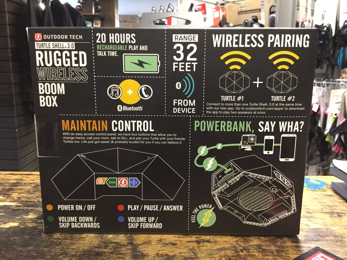 PFBmexico's tweet image. La bocina #TurtleShell de @OutdoorTech es la onda para llevar tu música a donde sea, recargable y resistente al agua y al uso rudo 😱💪🏽👊🏽🎶