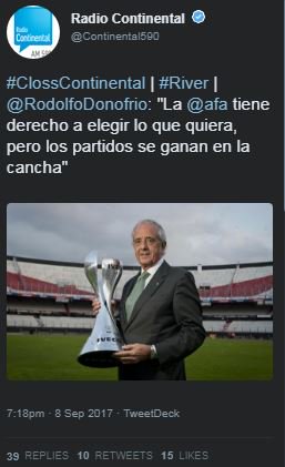 la12tuittera's tweet photo. Lo dice el que ganó una copa vía escritorio sin jugar 45' y otra con jugadores dopados con su amigo Domínguez...su cinismo no tiene límites. https://t.co/3FYd4SBzsp