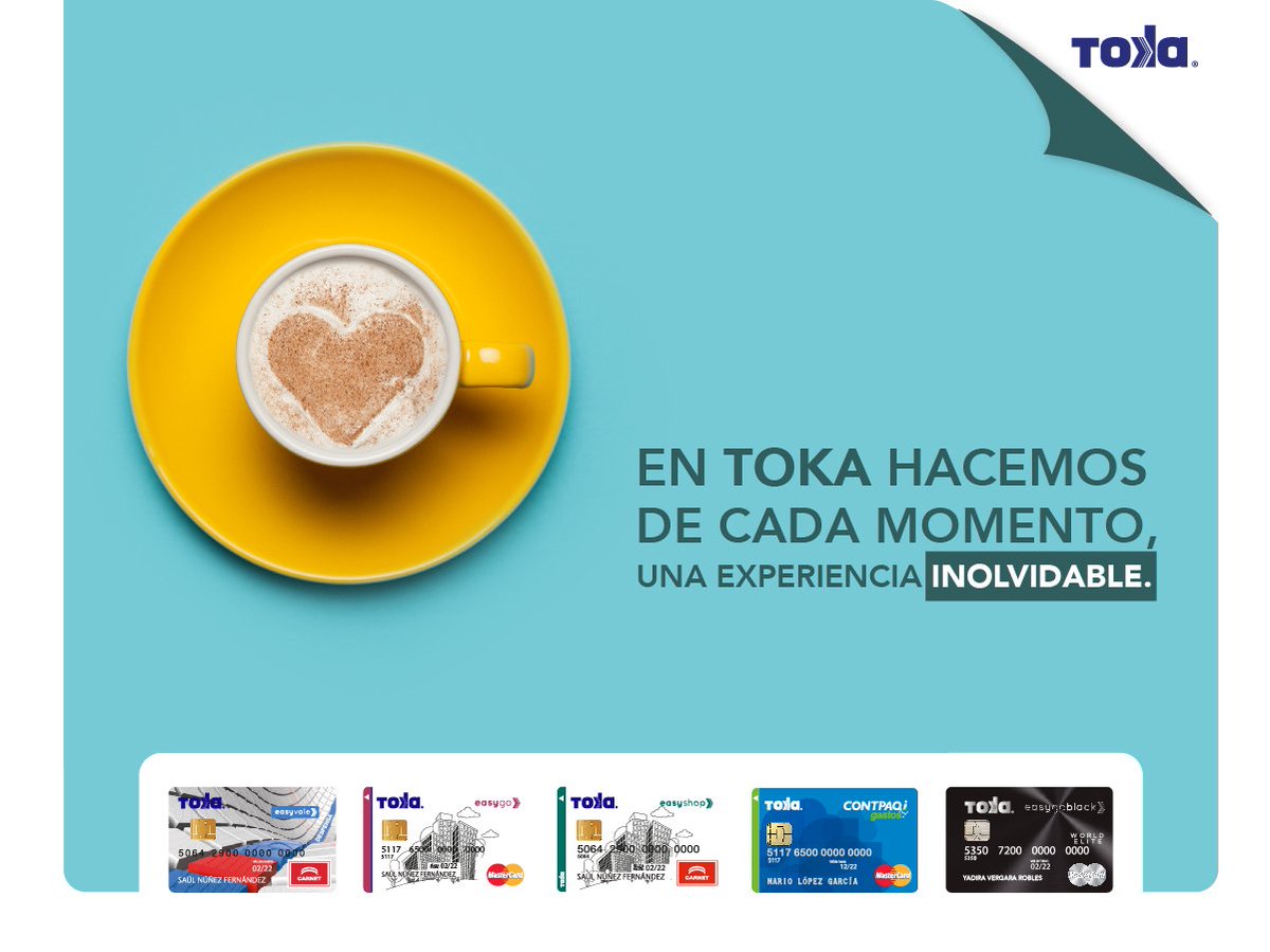 Toka_mx's tweet photo. #HoyToka Con tus tarjetas Toka disfruta de los mejores beneficios. https://t.co/t62Gbr6TxV