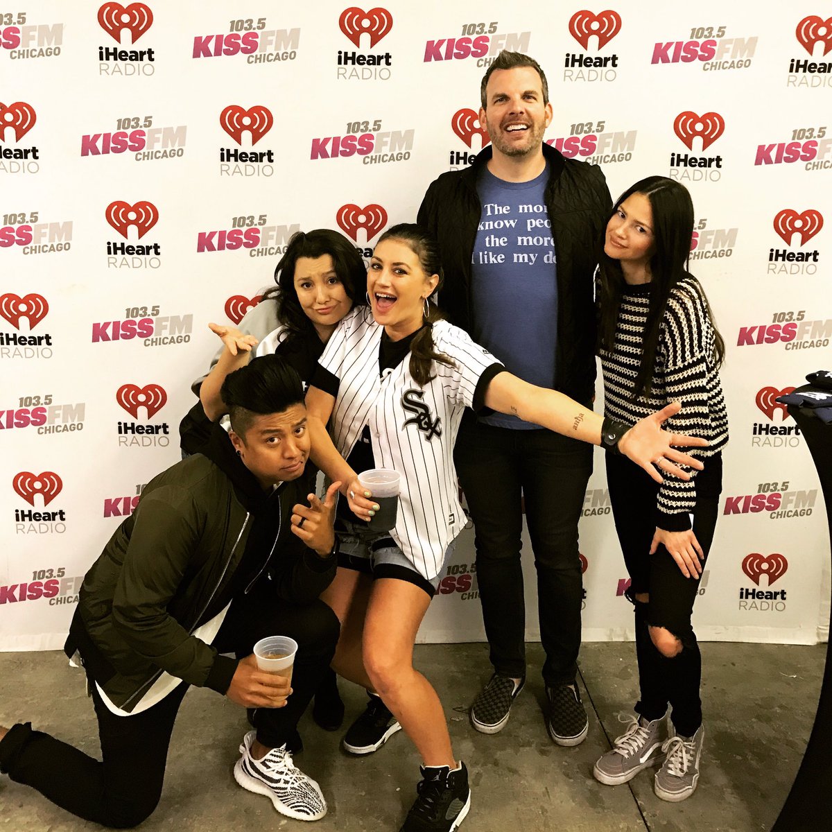 1035KISSFM's tweet photo. The crew is in the building! Who are we seeing at tonight at the @whitesox game?! 

#AngisFirstPitch ⚾️ https://t.co/RgOre56XK0
