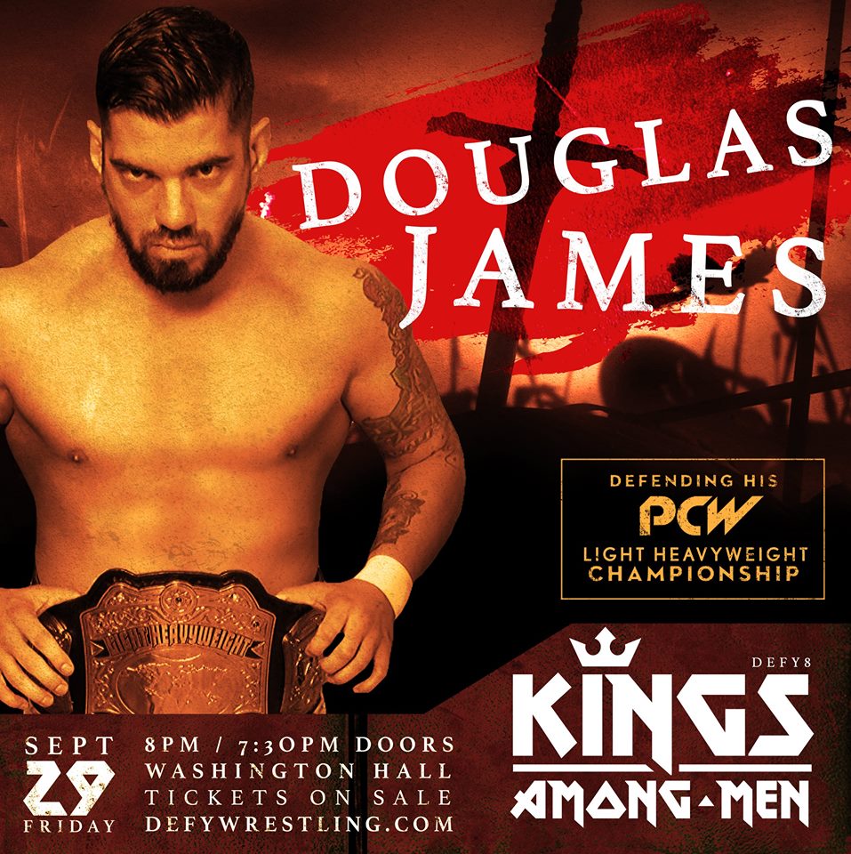 mattfarmer93's tweet photo. Sept 29th @DouglasJamesPro is defending his @PacCoastWrestle Light Heavyweight Title at #Defy8 - #Seattle #WAHall https://t.co/CiXBruBT0b https://t.co/uDuu6iQdFs