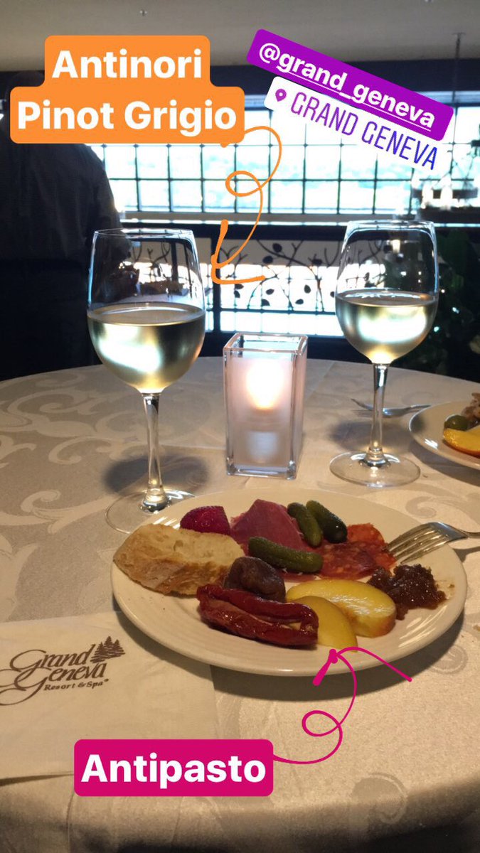 The wine is flowing <a href="/Grand_Geneva/">.</a> Antinori Wine Dinner! Follow along on Instagram! #antinoriwines #grandgeneva