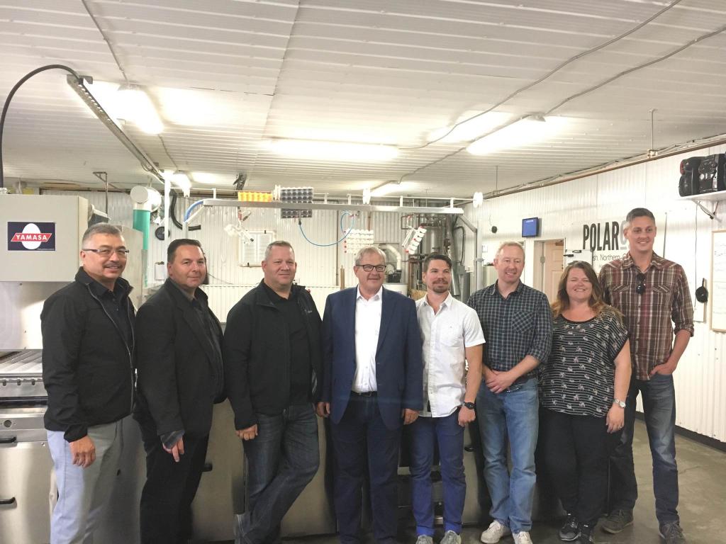 MMcLeodNWT's tweet photo. Our Hay River tour wrapped up at the @PolarEgg processing facility. #nwtpoli https://t.co/3lKRlbqAmO