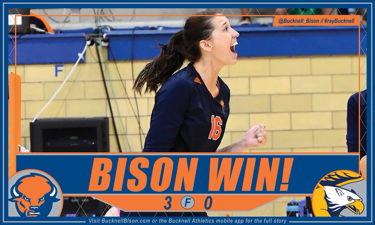 Bucknell_VB's tweet image. SWEEP! The Bison top Canisius in three tight sets, 25-15, 30-28, 31-29. Mimi Richards led the way with 16 kills. #rayBucknell
