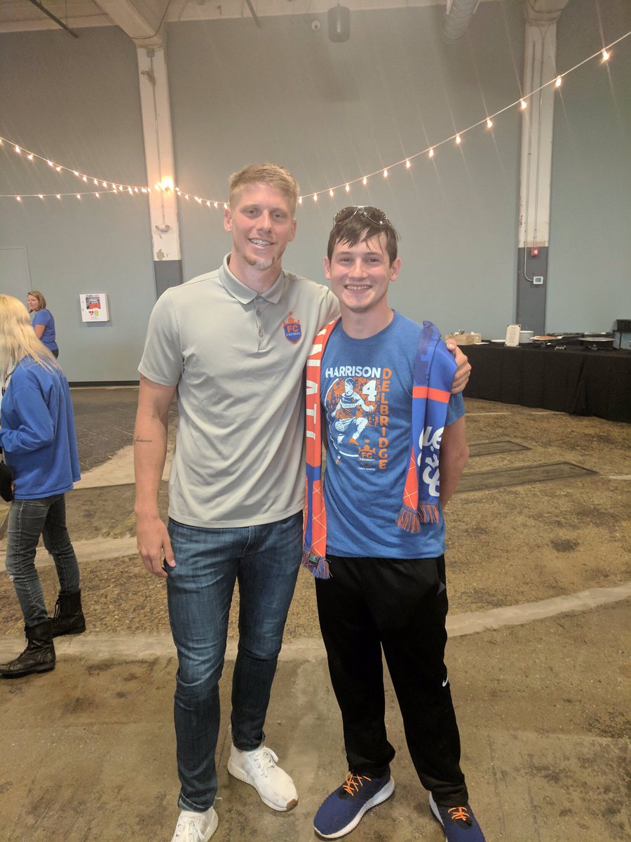 Dano259's tweet photo. When you get to meet three @fccincinnati players ๐๐ #DELBRIDGE @HarrisonDelbo @mitchhilde @J_McLaughlinIII https://t.co/767ItSYKkU