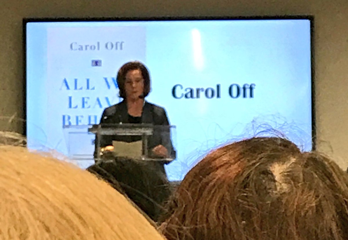flavialately's tweet photo. Carol Off discussing her new book, #AllWeLeaveBehind! She's very funny. But this book is very serious, and a must-read. #PRHCpreview https://t.co/zcXNSHnZXL