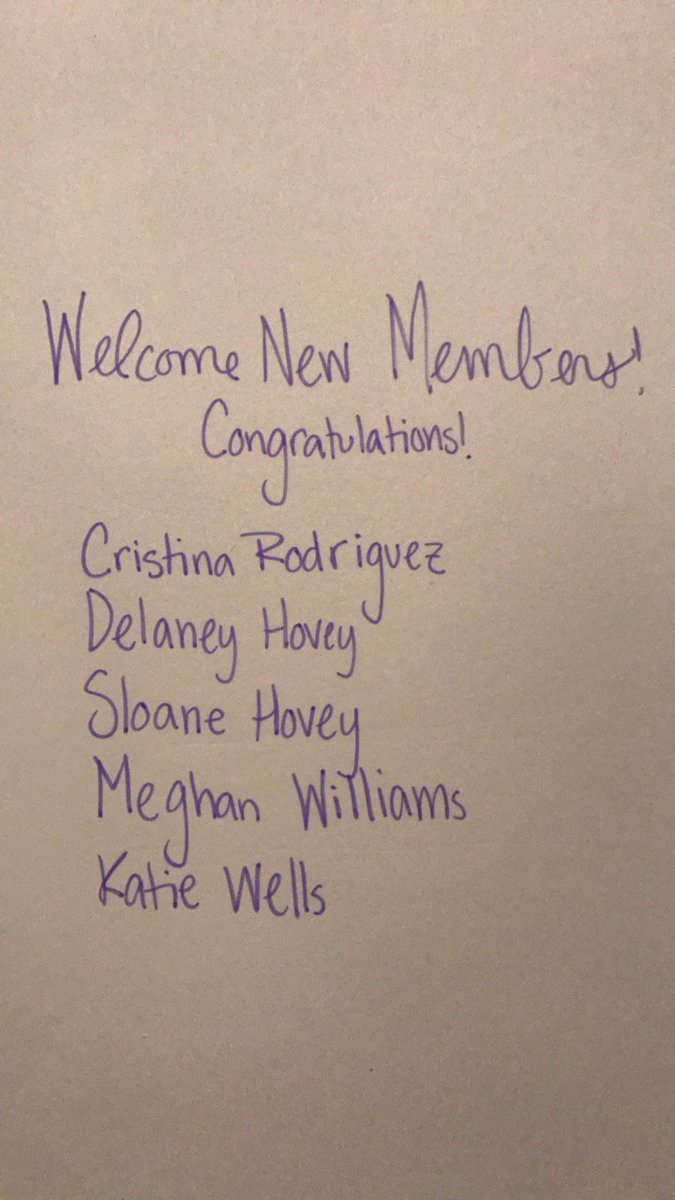 Congratulations new members! We are so excited to have you! Thanks also to all who auditioned, it was a hard decision!