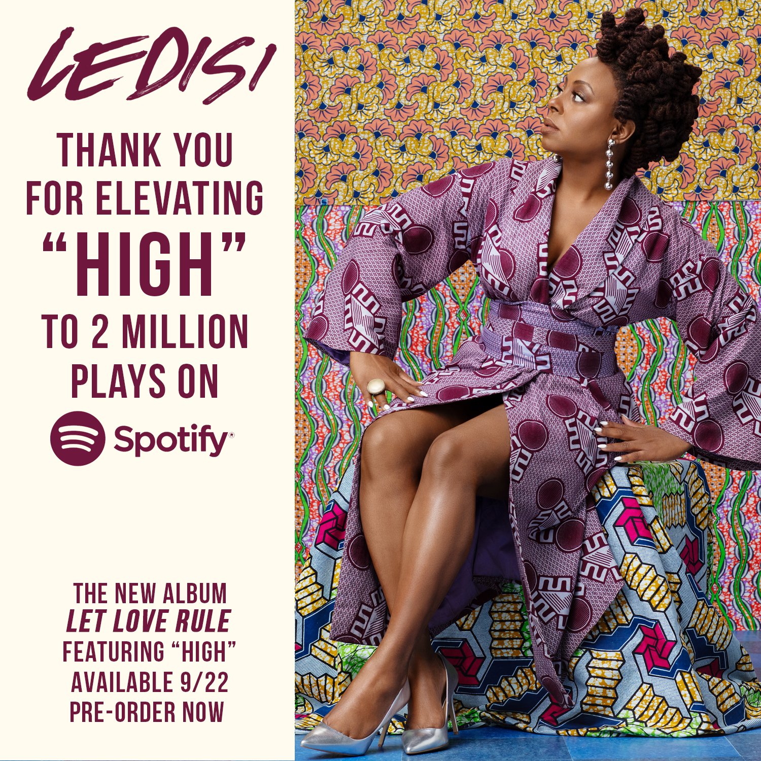 ledisi on Twitter "We did it! HIGH has hit over 2 Million listens on
