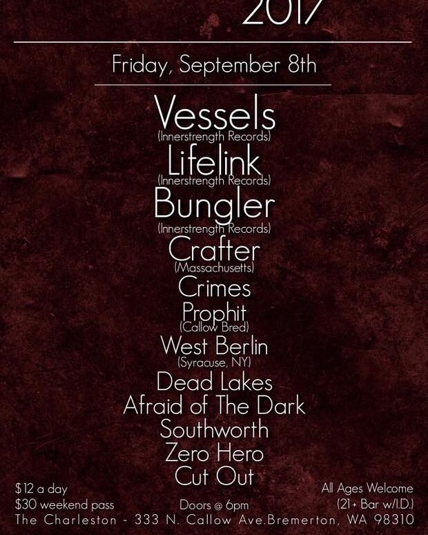 Last show of the suck it across america 2 tour with <a href="/BUNGLR/">BUNGLER</a> and @LifelinkHC. Bremerton washington tonight