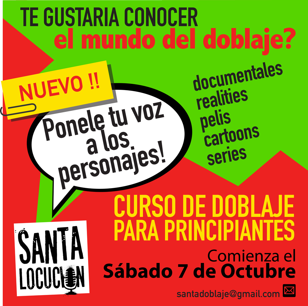 silrabu's tweet photo. en @SantaLocucion se viene otro curso! #doblaje #actor #actriz https://t.co/y4D1twlsIy