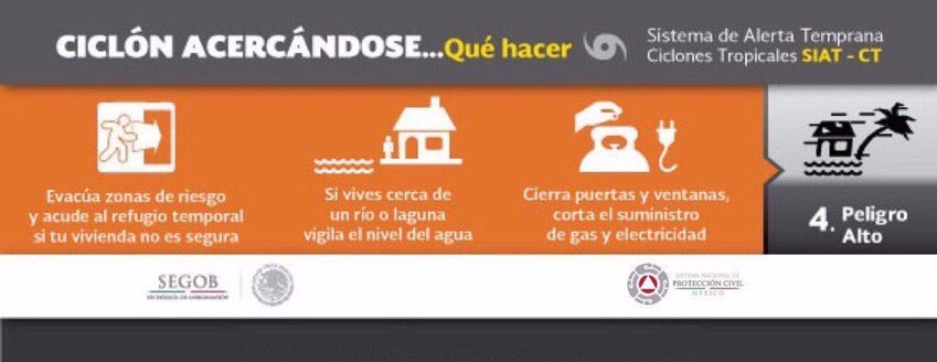 Fase de Acercamiento #SIAT-CT #AlertaNaranja por #Huracán #Katia para sur de #Tamaulipas; centro y sur de #Puebla.