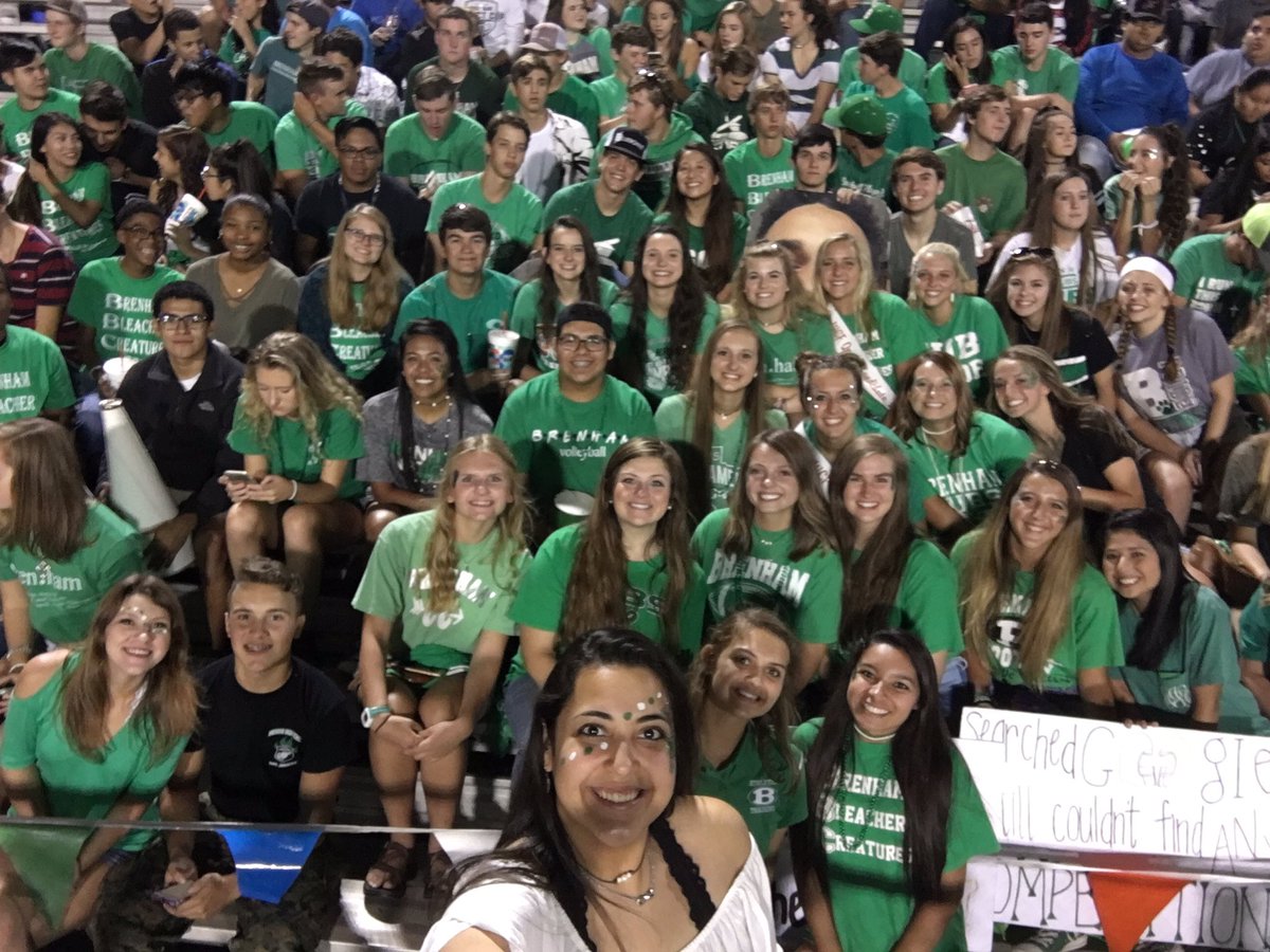 Brenham_StuCo's tweet photo. Bleacher Creatures at their finest!!! We love our CUBS!! @BrenhamHS https://t.co/pgddmN3kYw