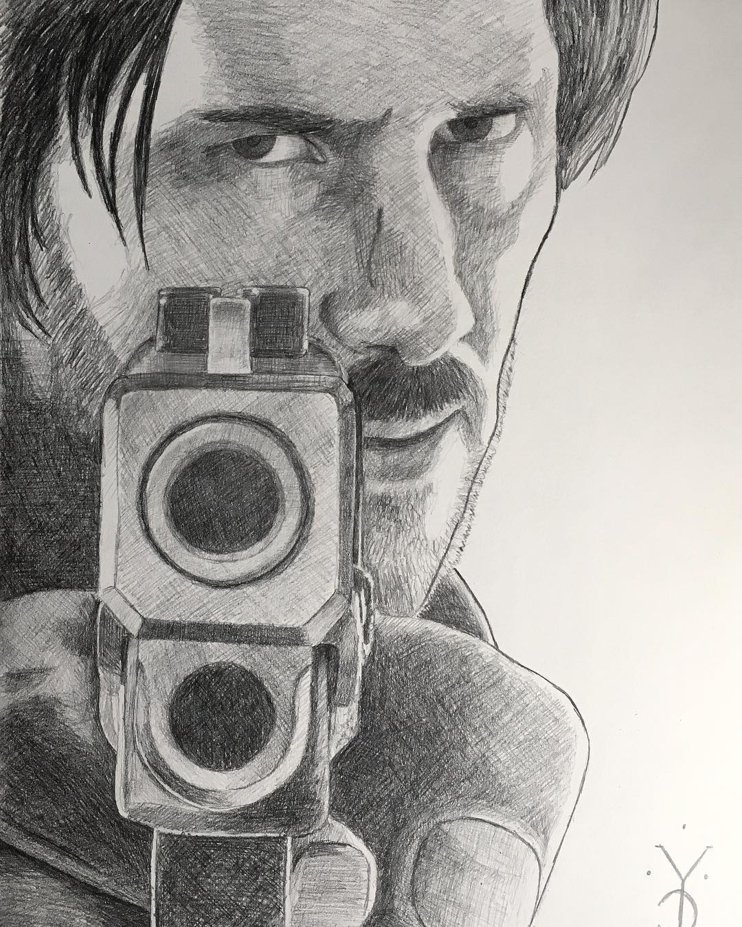 John Wick Glass Wall Art