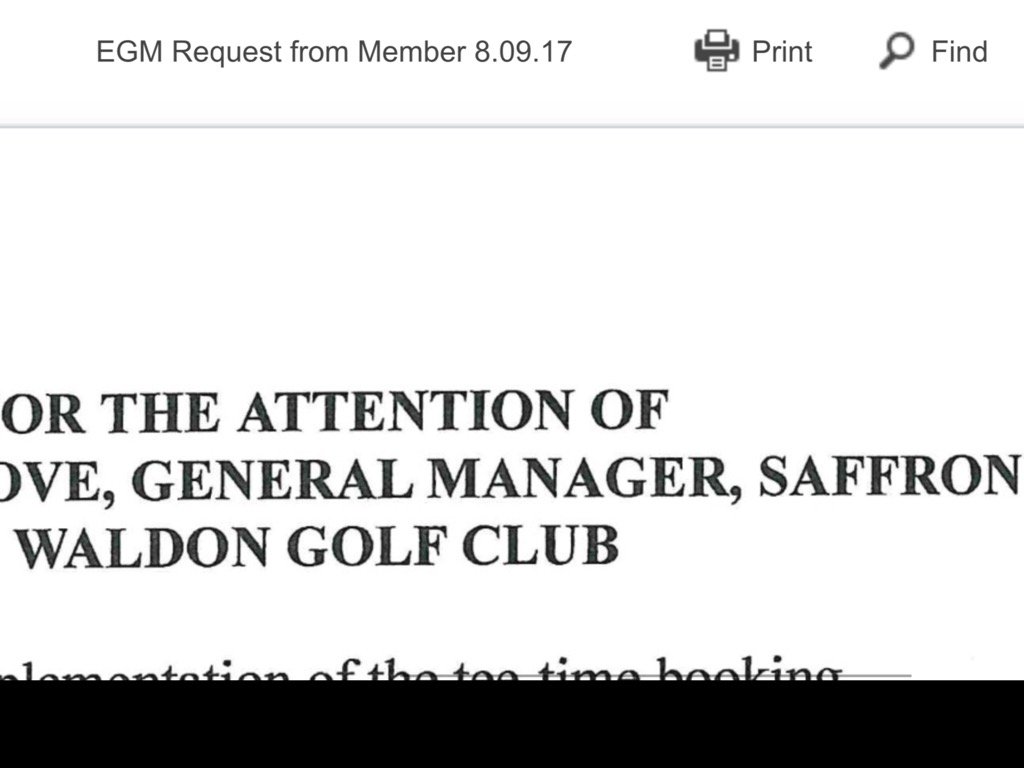 waldenscratch's tweet photo. If so called members want to call an EGM @SaffronWaldenGC can they please spell our name correctly #respect https://t.co/ti73TC46Kc