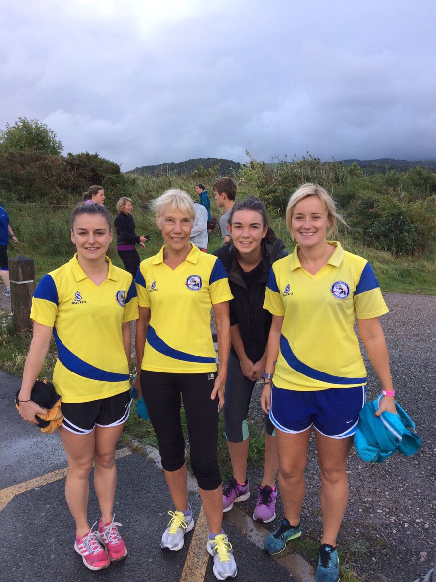 Some of our ladies team running a wet @conwyparkrun this morning #preseasonfitness #letsgoyellow