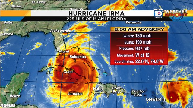 New Advisory is in, Irma hitting hard the north coast of Cuba. https://t.co/rui3sbxYAE