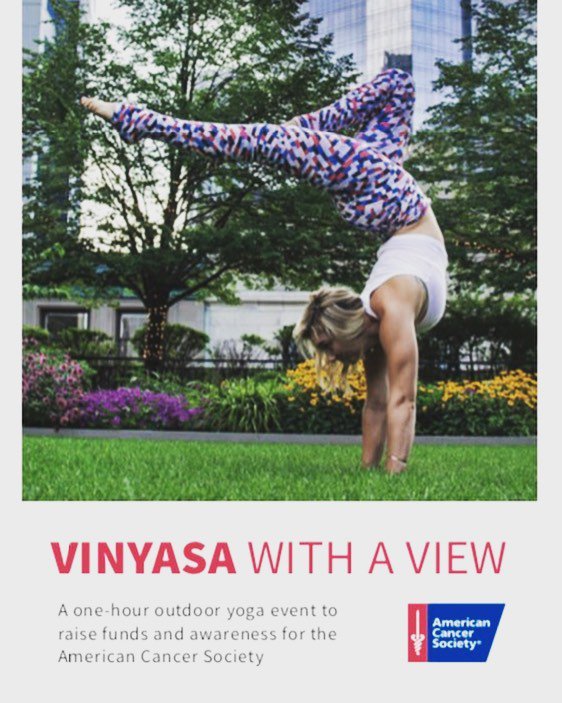 Don't forget: REGISTER for Vinyasa with a View 2017​ on 9/20! vinyasawithaview.org
#americancancersociety #yoga #yogi #acs