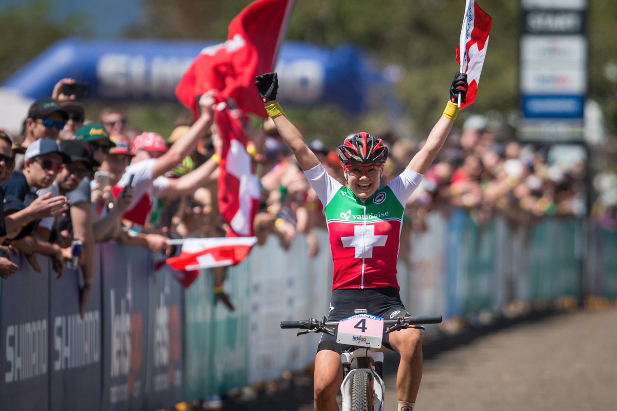 UCI_MTB's tweet photo. What a day for 🇨🇭 @swisscycling 🏅🏅🏅
#MTBWorlds 🌈 https://t.co/LO4Uk3uFJd