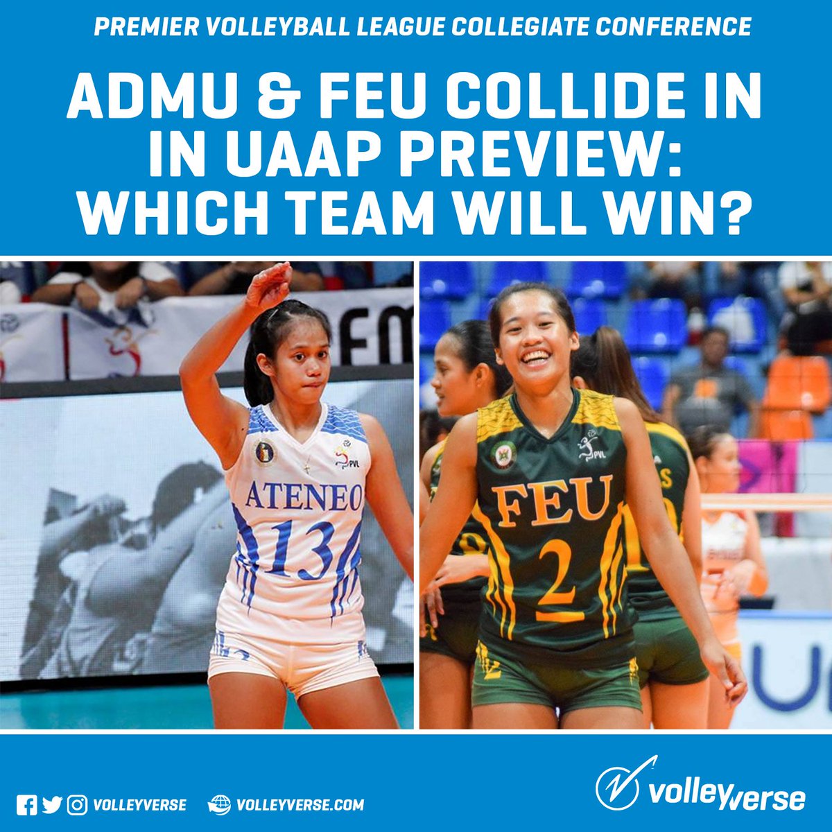 Volleyverse's tweet photo. KAMPIHAN NA!!!

RETWEET for ATENEO DE MANILA UNIVERSITY.
LIKE ❤️ for FAR EASTERN UNIVERSITY. https://t.co/JOsOxHyaSf