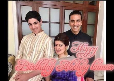    Happy smiling birthday Akshay kumar with family 