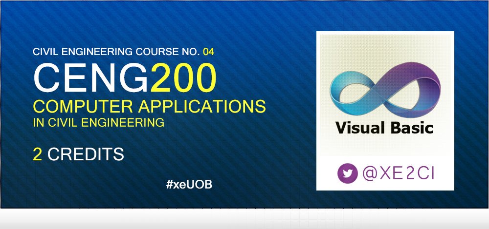 Xe2Ci's tweet photo. #CENG200
ماذا لو أردنا النظر لما خلف الكواليس في "Excel" مثلاً؟ سنستخدم "Vasual Basic" وهي باختصار لغة برمجة لكتابة الأوامر.
#xeUOB #UOB https://t.co/HV0eedPuuS