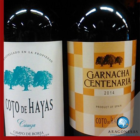 B_Aragonesas's tweet photo. ¿Cuál preferís?
#CotodeHayas Crianza
#Garnacha Centenaria https://t.co/zgvL2YJbh5