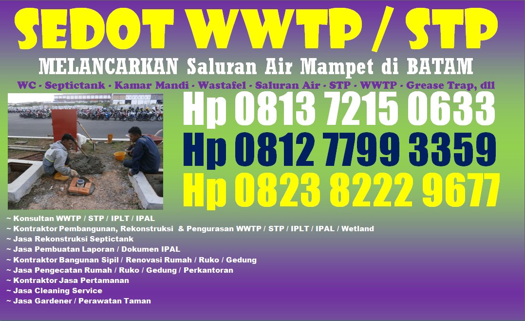 Spesialis SEDOT WC &amp; MAMPET di Batam
#CALL 081372150633
ptdwikarsaservikatama.blogspot.co.id

#BATAM #BARELANG
#LebihBaik #AinunGituLoh #LuarBiasa