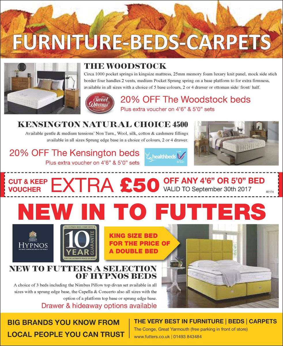 FALL INTO FUTTERS The leaves are falling and so are our prices DONT MISS OUT ON THE EXTRA VOUCHER OFFERS Great savings
