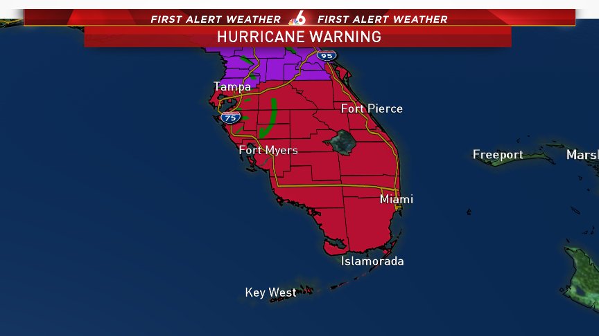 AngieLassman's tweet photo. Do you have friends in Tampa, Orlando, Melbourne? Call them, tell them they are now under a hurricane warning. #Irma https://t.co/Im65J2Hmce