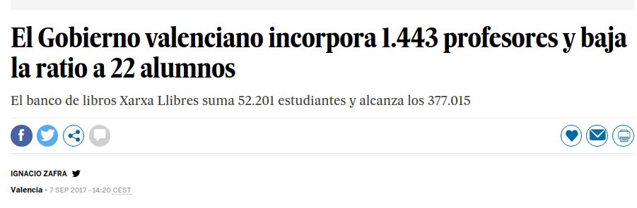 assembleagroga's tweet photo. El País Valencià abaixa les ràtios a 22 #AbaixemLesRàtios #ràtios20 cc @ClaraPonsati https://t.co/Bdundm1dCD https://t.co/QaPT8zITed