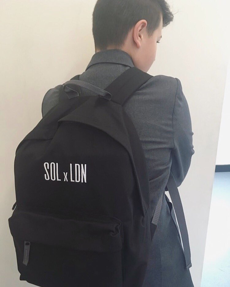 A great customer photo of the #SOLxLDN BackPack 🔥 
Available NOW for the 'back to school' period- purchase yours via supercarsoflondon.co.uk