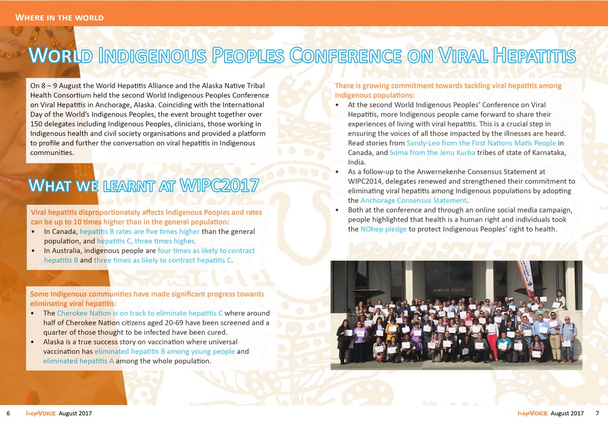 Hep_Alliance's tweet photo. What we learnt at the World Indigenous Peoples Conference on #Hepatitis in #hepVoice https://t.co/kyBOh9Uyi9 #WIPC2017 @ANTHCtoday https://t.co/8Gstbj5Fvs