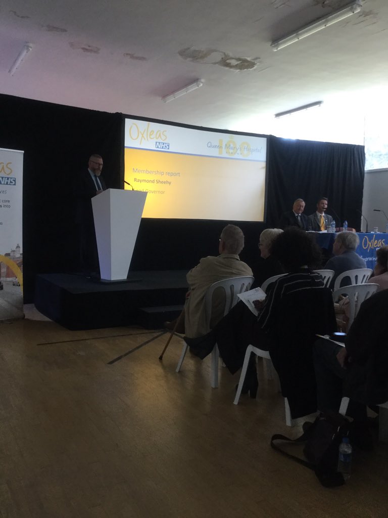JoMant2's tweet photo. @OxleasNHS AMM, our lead #governor @raymondsheehy updating members re our #membership and what our #governors do. https://t.co/oj6zbbwyiv