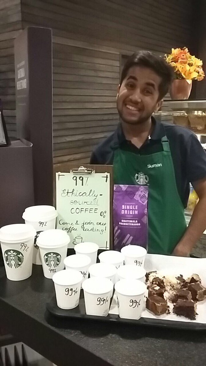 Sbux The Shard (@sbuxtheshard) on Twitter photo Celebrating 99% Ethical Sourcing Day <a href="/SbuxTheShard/">Sbux The Shard</a> Come meet Suman for more details and be part of celebration 🎉🎉🎉👌🏻🎉🎉 Celebrating 99% Ethical Sourcing Day <a href="/SbuxTheShard/">Sbux The Shard</a> Come meet Suman for more details and be part of celebration 🎉🎉🎉👌🏻🎉🎉