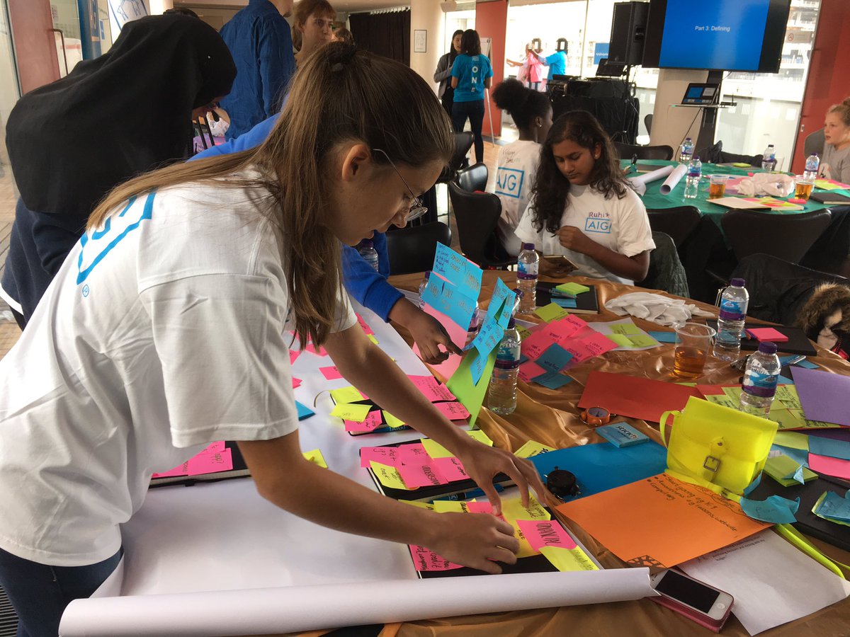 green4girls's tweet photo. #Design #Thinking and innovation at its best!! @AIGemea @southbankcentre #g4gDesignHack #Create #Build #GirlsInSTEM https://t.co/0NUr5DONYQ