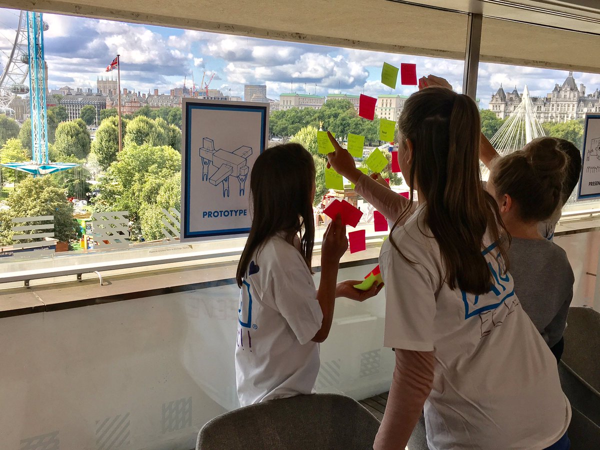 green4girls's tweet photo. #Design #Thinking and innovation at its best!! @AIGemea @southbankcentre #g4gDesignHack #Create #Build #GirlsInSTEM https://t.co/0NUr5DONYQ
