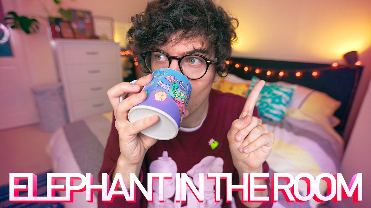 kickthepj's tweet photo. there's a gigantic weird elephant in the room, metaphorically and literally. check out my new video! 🐘👀♥️  https://t.co/q2wfvdSp8Y https://t.co/zORYeNr7KP